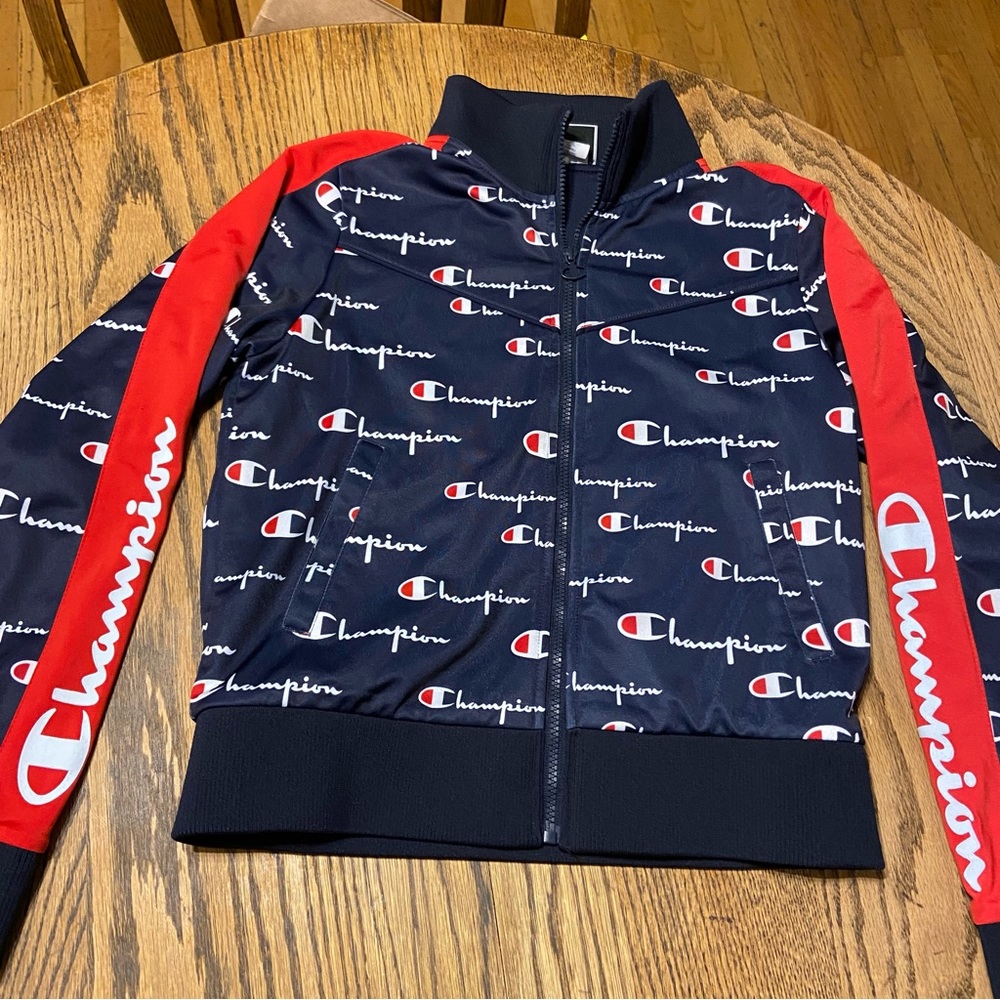 Blue and Red Champion Track Jacket